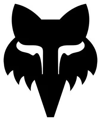 Fox Head Stickers 10.2 cm Black