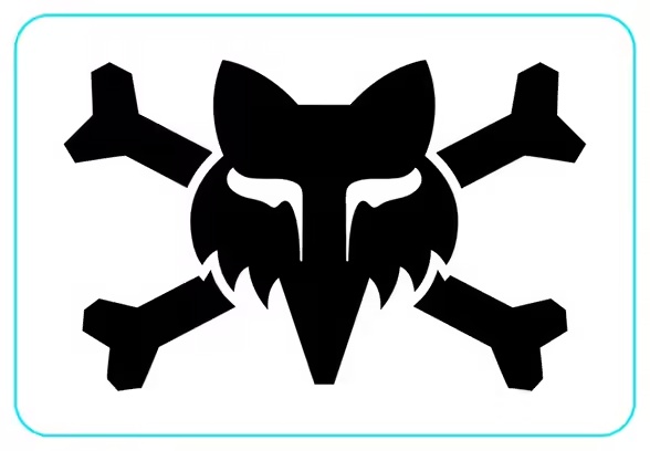 Fox Victory Logo Sticker 3'' White