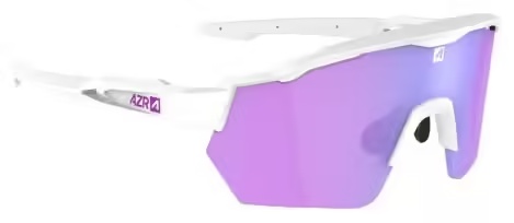 AZR Race RX White\/Purple Goggle Set + Clear Screen