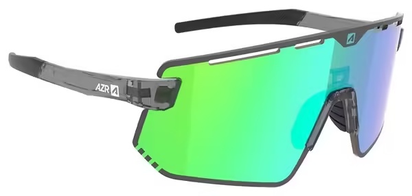AZR Flash RX Crystal Black Varnish\/Green Screen Goggle Set