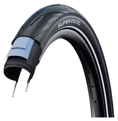 Schwalbe Super Moto 27.5'' Tire Tubetype Wired DoubleDefense RaceGuard Addix Tour Reflex Sidewalls E-Bike E-50