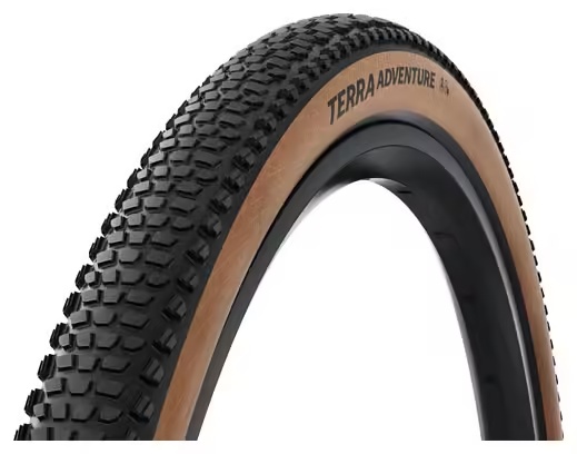 Continental Terra Adventure 700 mm Gravel Tire Tubeless Ready Foldable Trail Casing Grip Compound E-Bike e25 Transparent Sidewall