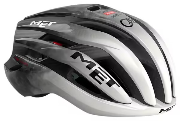 Met Trenta 3K Carbon Mips Team UAE Emirates XRG 2025 Road Helmet Black\/White