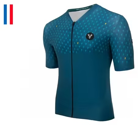 LeBram Chaussy Blue Pelforth Short Sleeve Jersey Tailored Fit