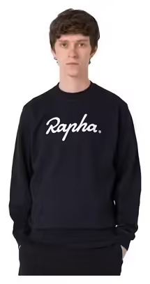 Rapha Coton Large Logo Sweatshirt Black\/White