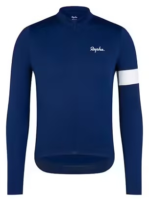 Rapha Core Thermal Blue\/White long sleeve jersey