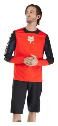 Fox Defend Elevated Long Sleeve Jersey Red