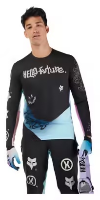 Fox Flexair Hello Future Long Sleeve Jersey Black\/White