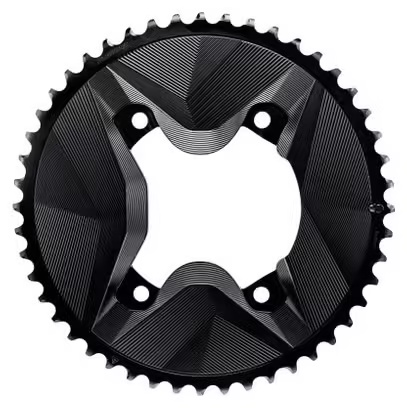 Chainring Alugear Round Aero Asymmetrical Shimano GRX 11\/12 Speed Black