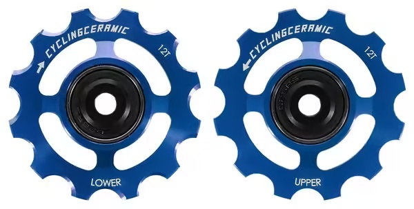 CyclingCeramic 12T Pulley Wheels for Sram Red \/ Force \/ Rival 12S Derailleur Blue