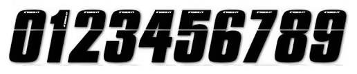 INSIGHT Plate Number Black 7.5cm