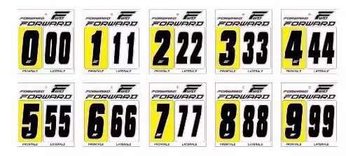 Forward Number Kit Front Plate Black
