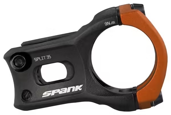 Spank Split 35 mm 0° Stem Black \/ Orange