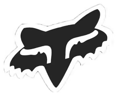 Fox Fox Head Sticker 1.75 '' Black