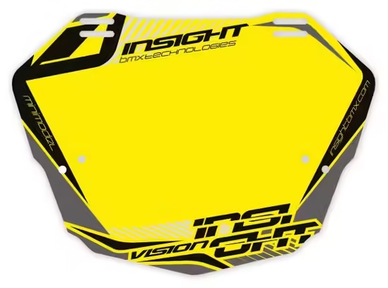 Insight Vision 2 Mini\/Cruiser plate Yellow\/Black
