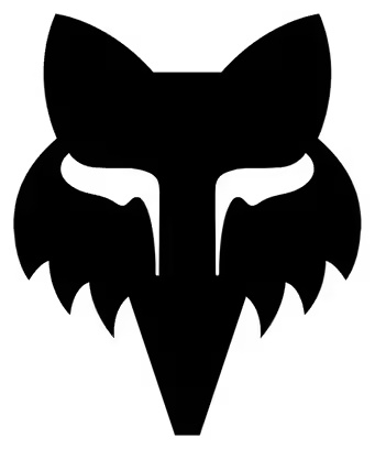 Fox Head Stickers 6.4 cm Black